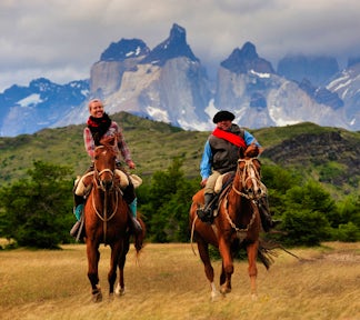 Horse riding, Torres del Paine, Patagonia, Chile