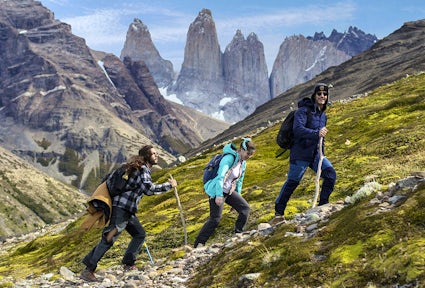Hiking on Mt Paine, Torres del Paine, Patagonia, Chile