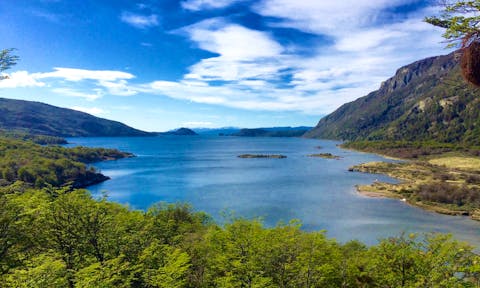 Lapataia Bay in Tierra del Fuego national Park, Patagonia, Argentina