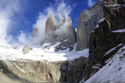 View from the base of the Towers, Torres del Paine, Patagonia, Chile